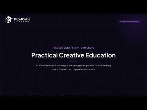 PixelCube Academy Platform Architecture Presentation